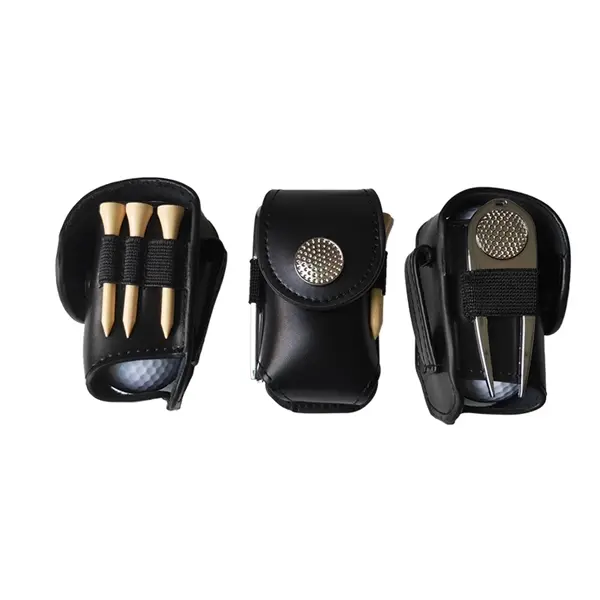 Leather Golf Set Holder Pouch