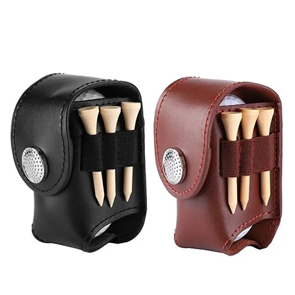 Leather Golf Set Holder Pouch
