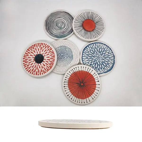 Round Absorbent Ceramic Stone Coaster