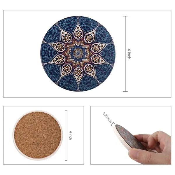 Round Absorbent Ceramic Stone Coaster