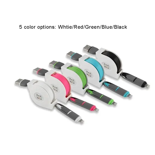 Retractable 2 in 1 Phone Charging Cable