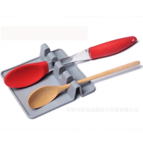 Silicone kitchen non-slip spoon holder mat