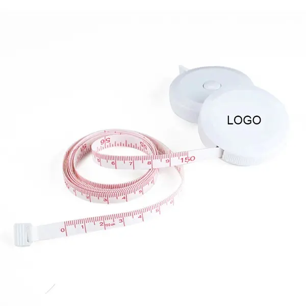 White Retractable Tape Measure