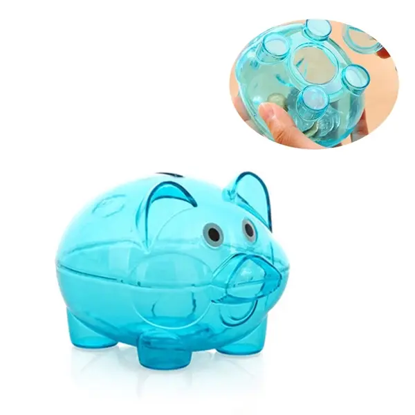 Piggy Coin Bank Translucent Colors