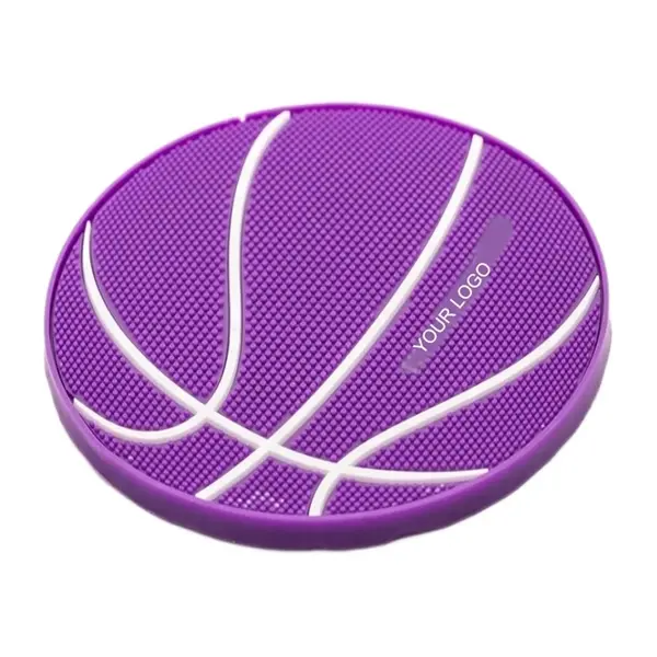 Round Shape Basketball Football Pattern PVC Coaster