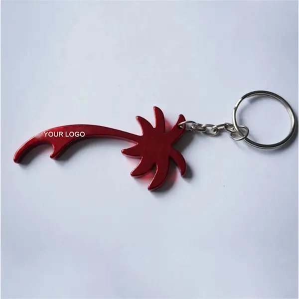 Palm Tree Bottle Opener Keychain for Summer