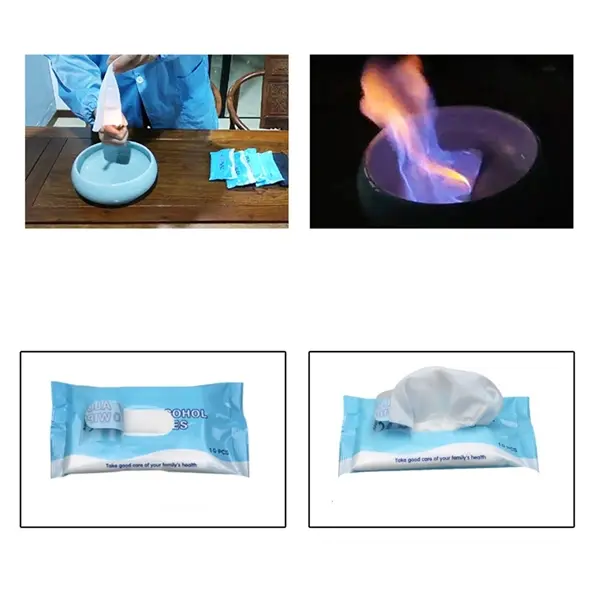 10pcs a bag 75% alcohol wipes