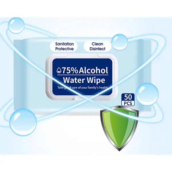 50pcs a bag 75% alcohol wipes