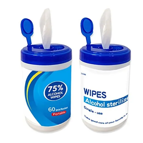 60Pcs 75% Alcohol Wet Wipes Disinfectant