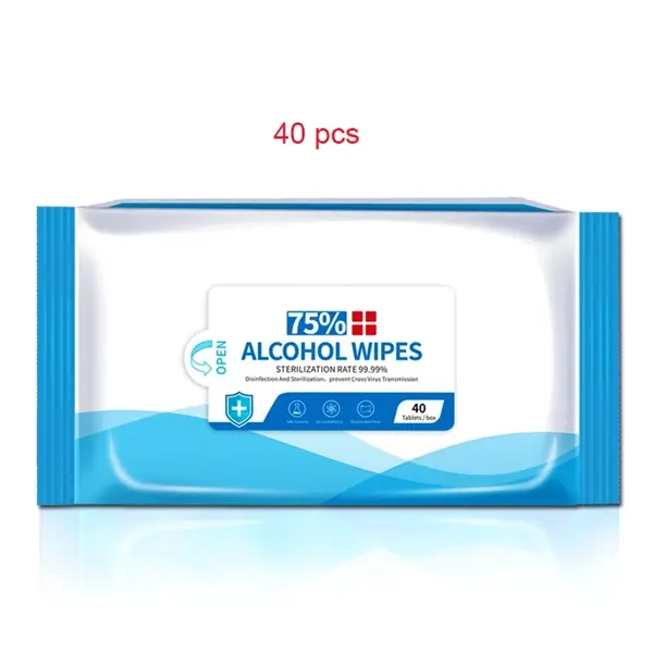 40Pcs 75% Alcohol Wipes
