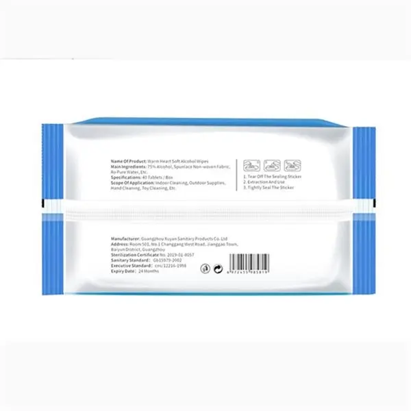 40Pcs 75% Alcohol Wipes