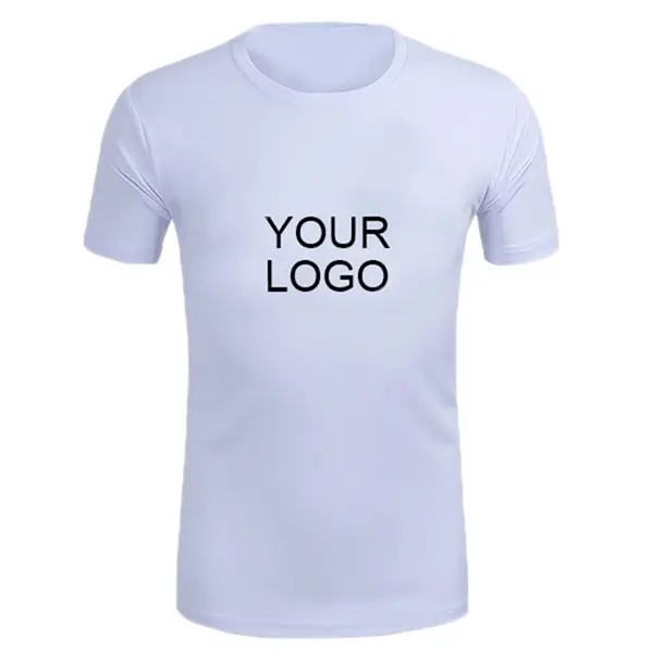 Mesh ventilation sports round neck T-shirt