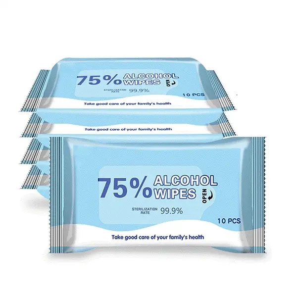 Hand Wipes - 75% Alcohol Sanitizing Wipes 10pcs