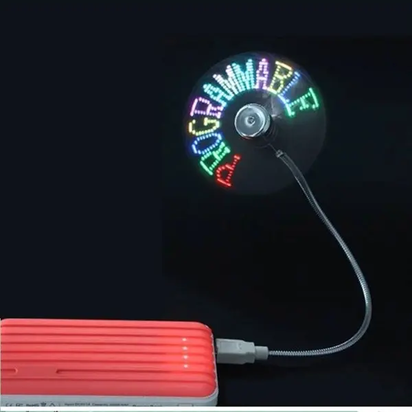 MINI Flexible LED USB Clock Fan