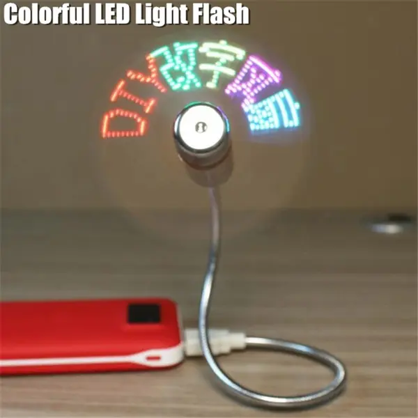 MINI Flexible LED USB Clock Fan