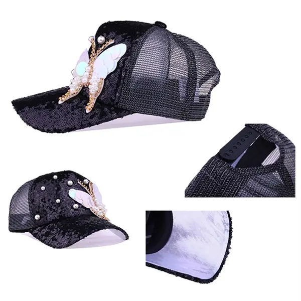 Twinkling Paillette Visor Cap
