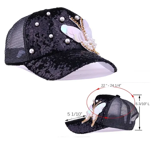 Twinkling Paillette Visor Cap