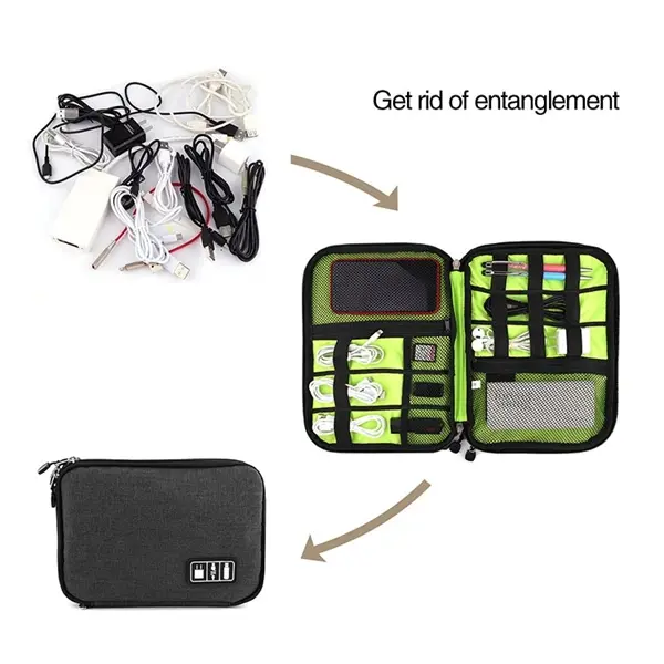 Double Layers Travel Digital Accessories Storage Bag