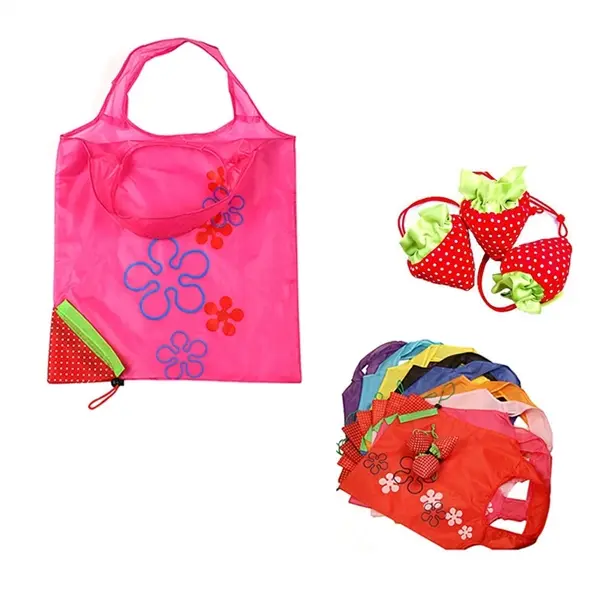 Strawberry Foldaway Tote Bag