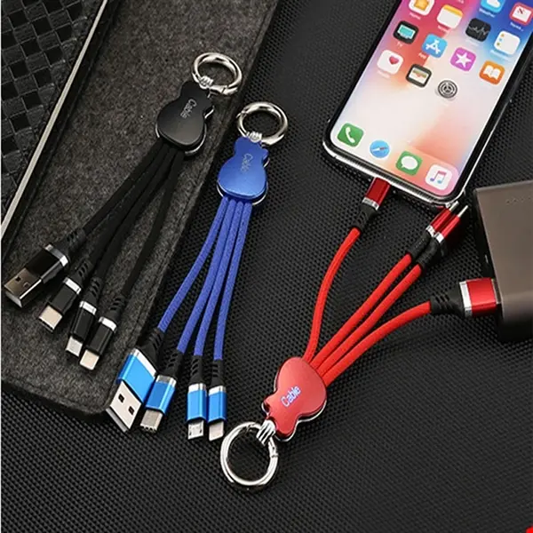 Guitar Shaped Flashing 3 in 1 Charging Cable
