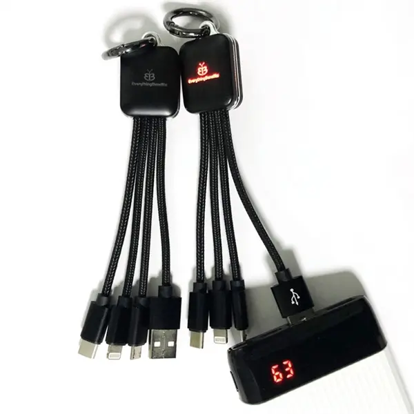 LED Flashing Logo 3 in 1 Charger Cable
