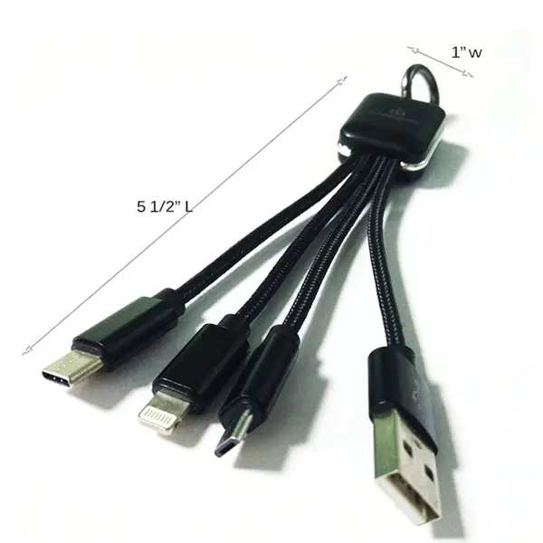 LED Flashing Logo 3 in 1 Charger Cable