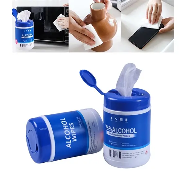 60Pcs Disposable 75% Alcohol Wipes