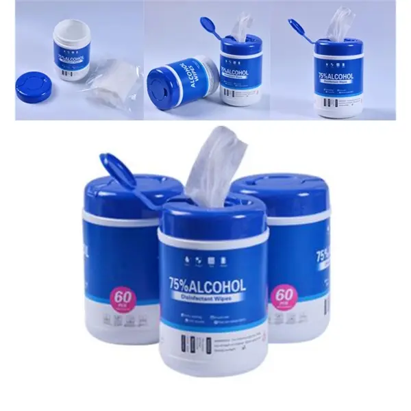 60Pcs Disposable 75% Alcohol Wipes