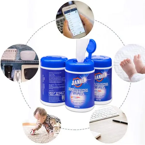 100Pcs Barreled Alcohol Wipes