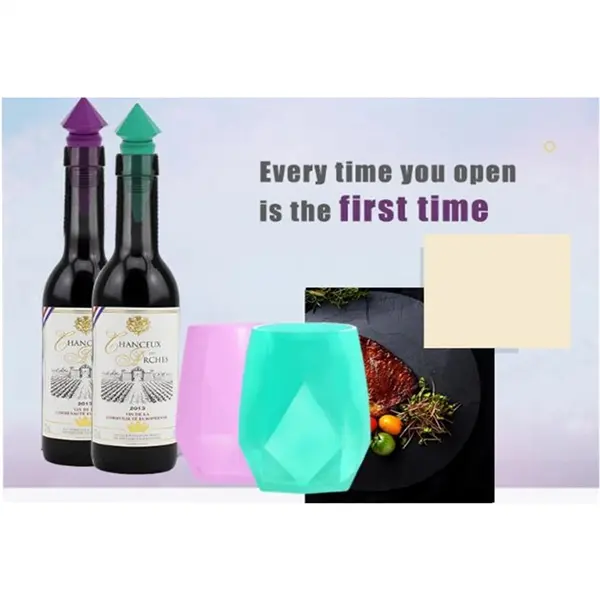 10oz Diamond Silicone Wine Glass