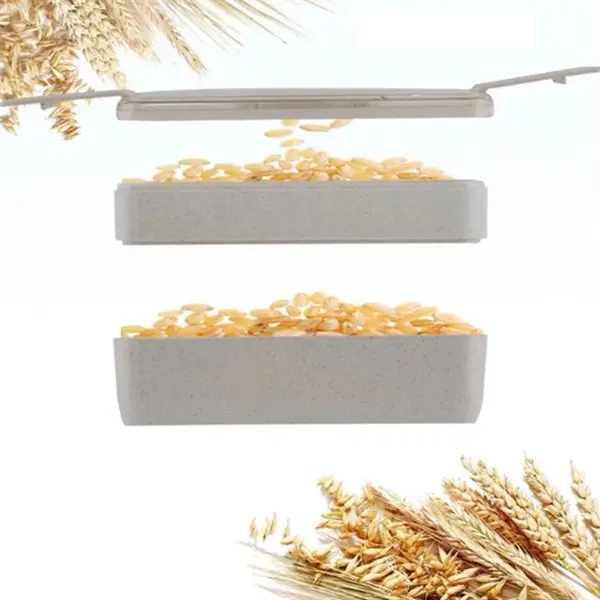 Double layers Wheat Straw Lunch Containers Kit