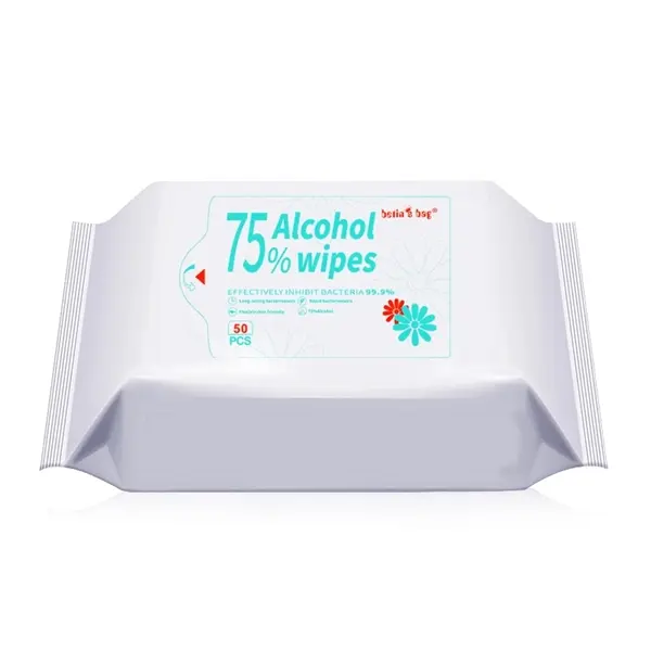 50pcs 75% Alcohol Wet Wipes