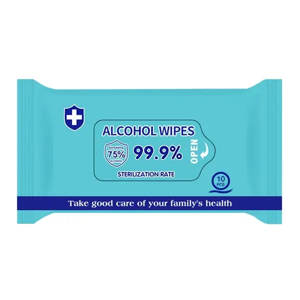 10pcs 75% Alcohol Wet Wipes