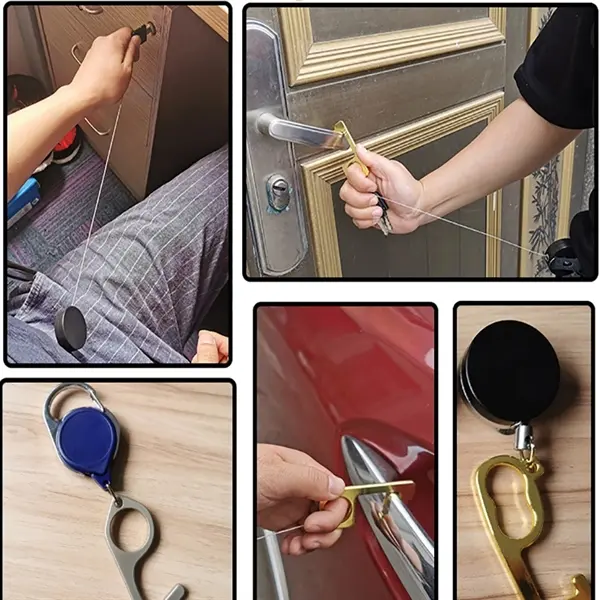 Door Opener Closer No-Touch w/ Badge Reel Carabiner