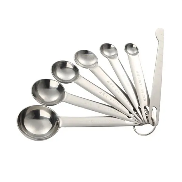 Set of 7 Stainless Steel Measuring Spoons Set