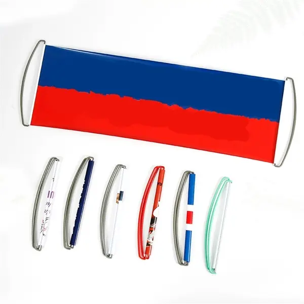 PET Automatic Telescopic Handheld Flag
