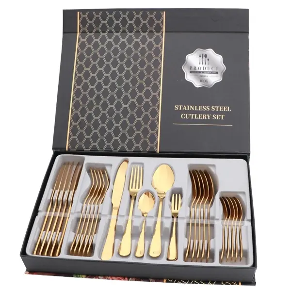 30PCS Stainless Steel Cutlery Set Dinnerware Home Kitchen Ta