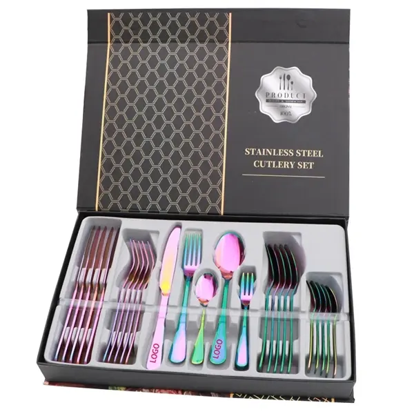30PCS Stainless Steel Cutlery Set Dinnerware Home Kitchen Ta
