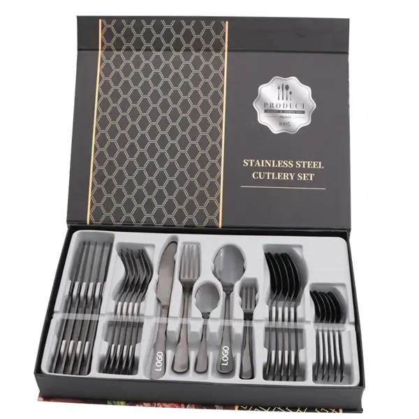 30PCS Stainless Steel Cutlery Set Dinnerware Home Kitchen Ta