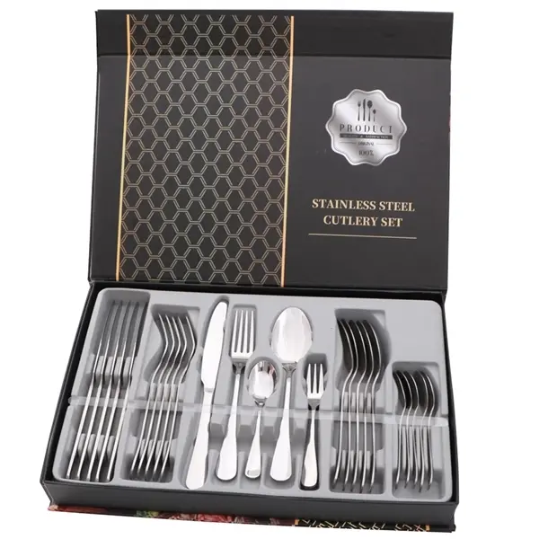 30PCS Stainless Steel Cutlery Set Dinnerware Home Kitchen Ta