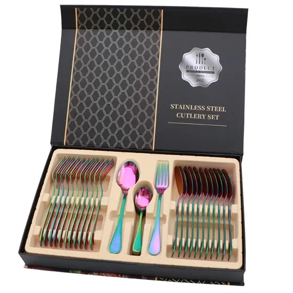 36PCS Stainless Steel Cutlery Set Dinnerware Home Kitchen Ta