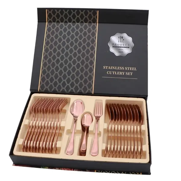 36PCS Stainless Steel Cutlery Set Dinnerware Home Kitchen Ta