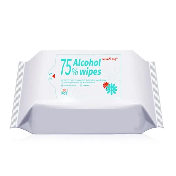 50 PCS 75% Alcohol Cleaning Wet Wipes