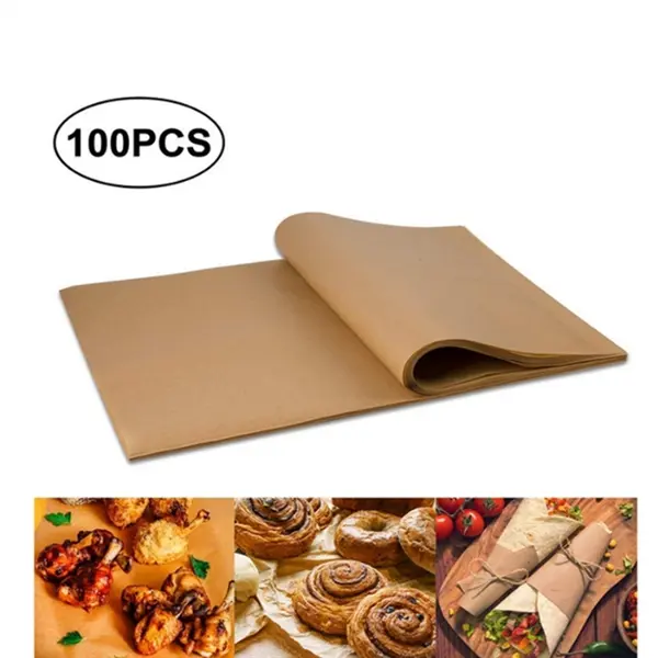 100 Pcs Parchment Paper Baking Sheets