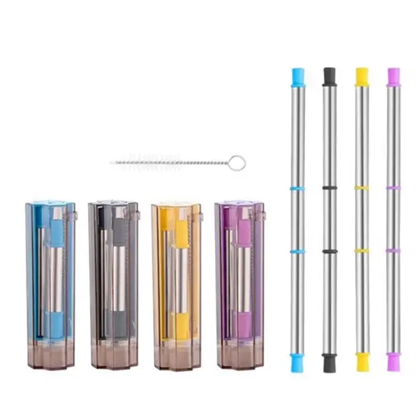 Collapsible Stainless Steel Straw Kit