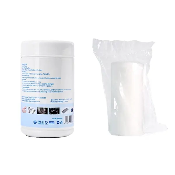 100 PCS 75% Alcohol Wipes In Canister