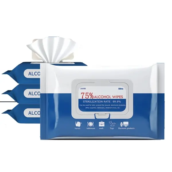 50 PCS 75% Alcohol Wipes