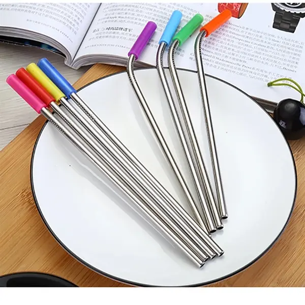 Stainless Steel Drinking Straw Set with Velvet bag
