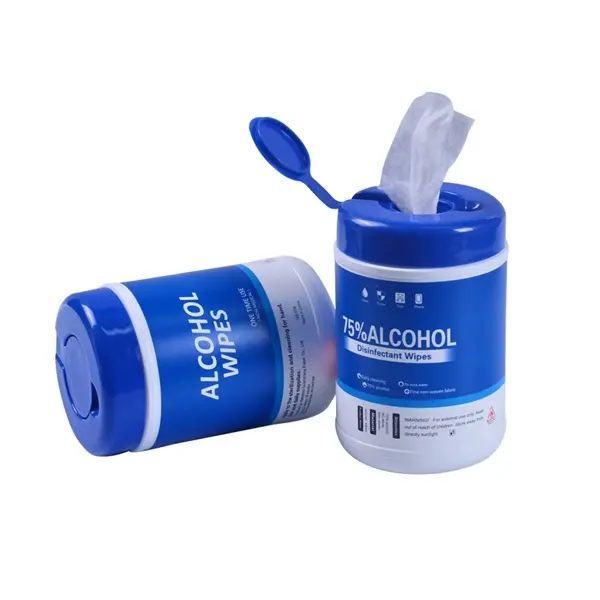 60 PCS 75% Alcohol Wipes In Canister