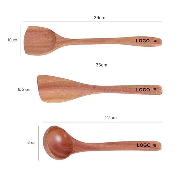 Organic Wooden Cooking Spatula&Spoon Set